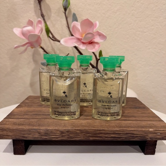 Bvlgari Traveler Size Green Tea Shampoo and Shower Gel 40ml/1.3oz x5 New - Picture 1 of 4